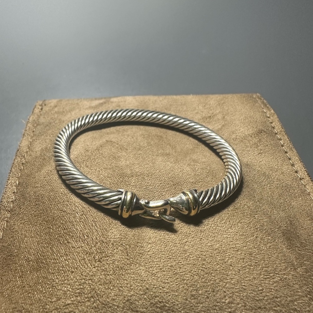 David Yurman Silver and Gold Cable Bracelet